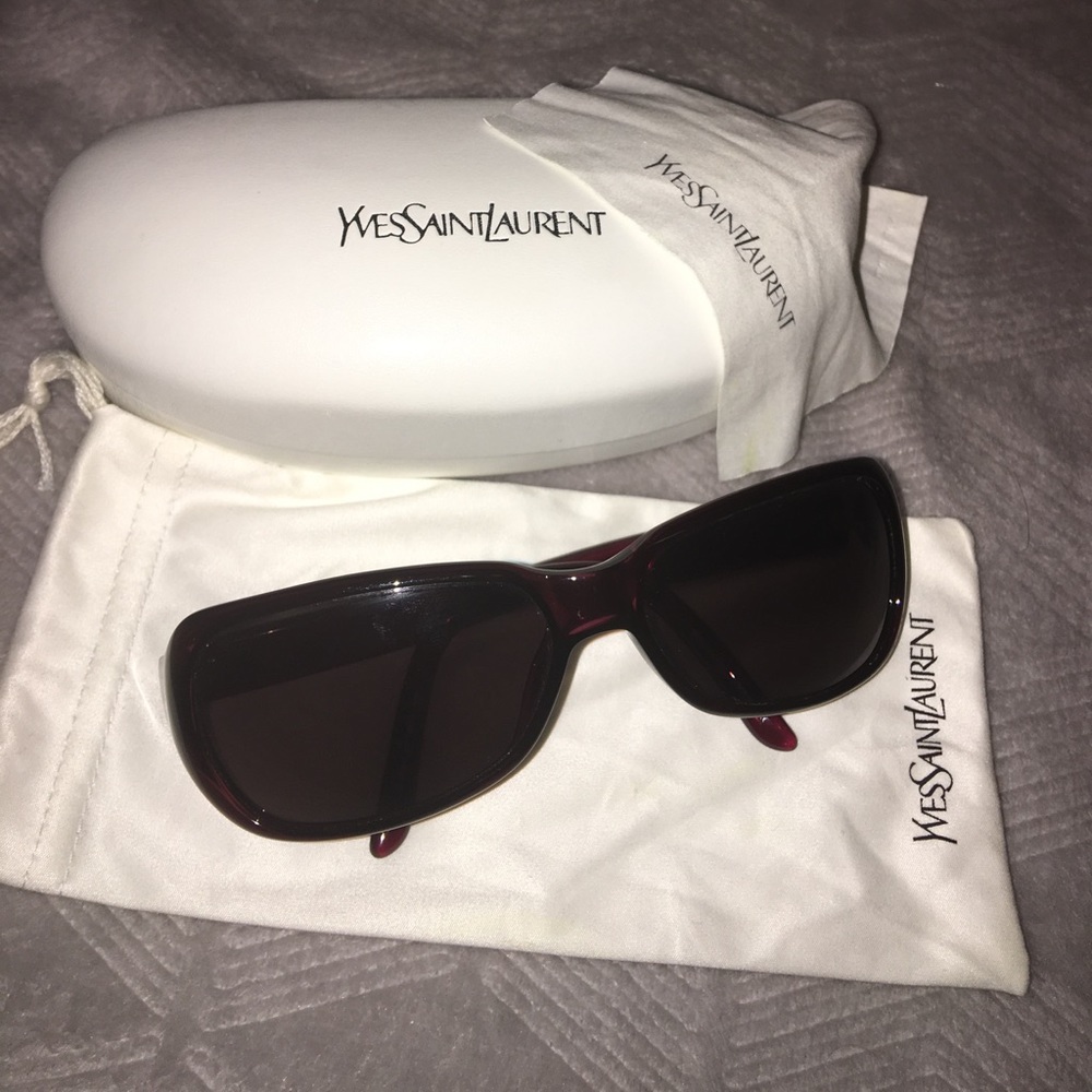 Authentic YSL Plum Sunglasses